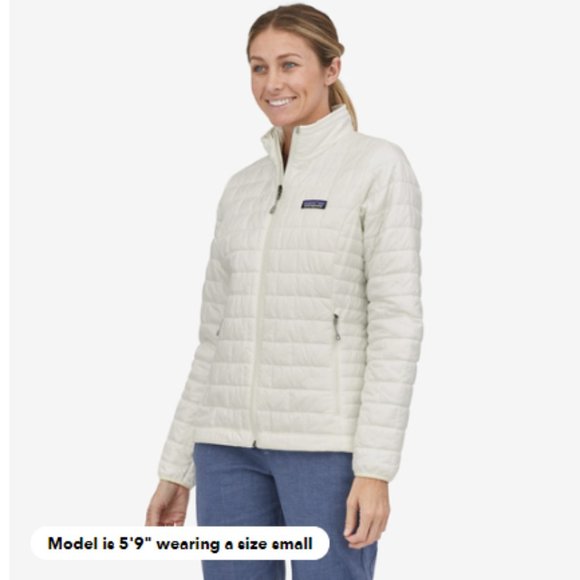 Patagonia Women's Nano Puff Jacket - Birch White - Picture 1 of 12